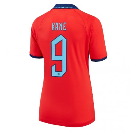Camiseta de fútbol Inglaterra Harry Kane 9 Mujer 2ª equipación Copa Mundo 2022